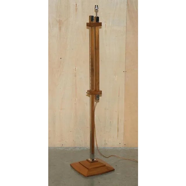 Height-Adjustable Floor Lamp with Chrome Fittings by David Linley For Sale - Image 3 of 13