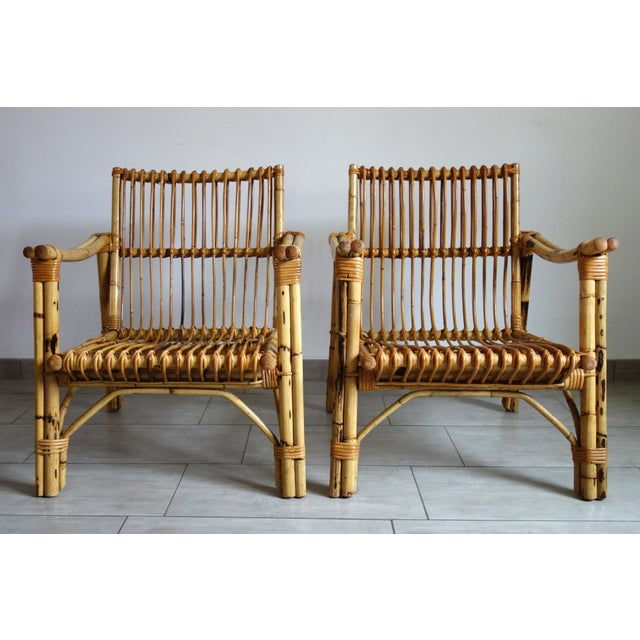 Dal Vera Bamboo and Rattan Armchairs, Italy, 1970, Set of 2 For Sale - Image 15 of 15