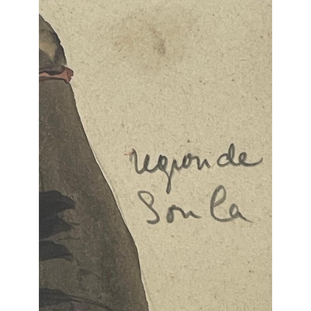 Léa Lafugie, Watercolor of a Child and a Woman Ta Moc, 1920s, Watercolor For Sale - Image 6 of 9