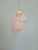 1920s Art Deco Skyscraper Pendant Light in Frosted Pink Glass, 1920s For Sale - Image 5 of 14