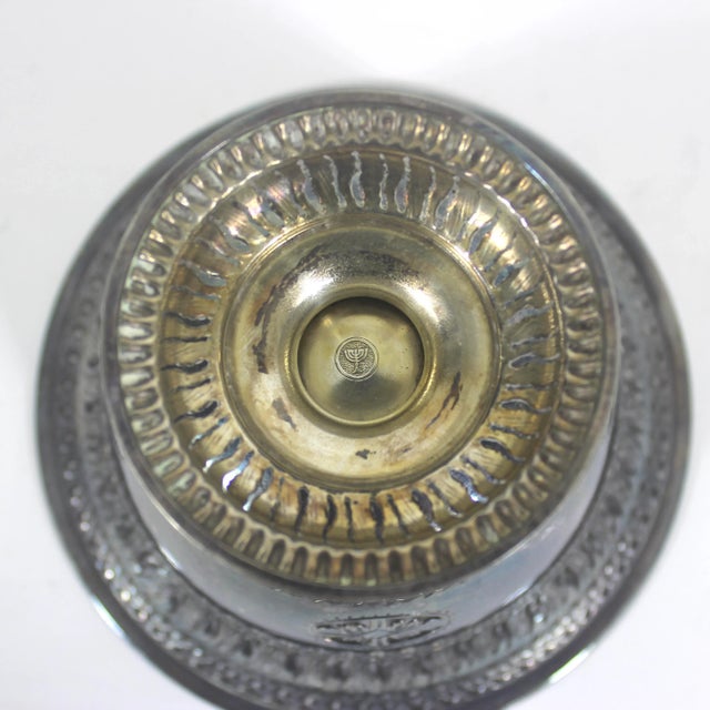 1900 - 1909 Antique Barker-Ellis Silver Plated Pedestal Sugar Basket Bowl Small Trinket Dish Catchall Candy Dish, Silver Plated Bowl For Sale - Image 5 of 9