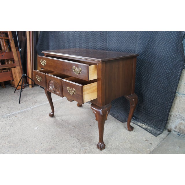 Wood 1980 Ethan Allen Georgian Court Cherry Lowboy Console Table Hall Chest 11-9205 For Sale - Image 7 of 14