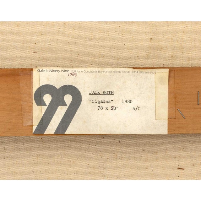 Textile Jack Roth "Gb-8 Cigales" Acrylic on Canvas, 1980 For Sale - Image 7 of 10