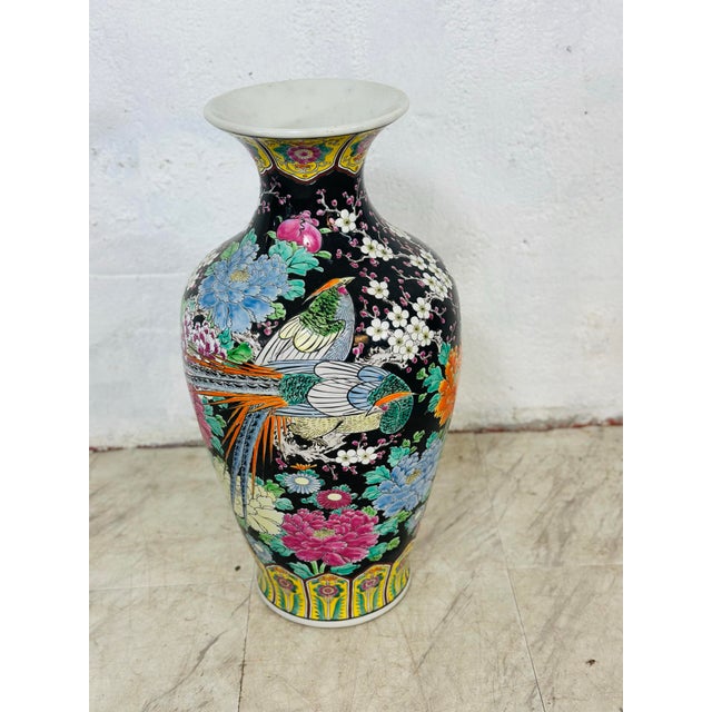 Large Chinoiserie Floor Vase For Sale In Charleston - Image 6 of 7