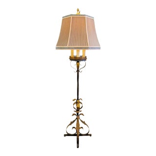 Fine Art Lamps Handcrafted Castile Collection Wrought Iron Floor Lamp With Shade For Sale