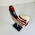 1980s Vintage Americana Arts & Crafts Boho Chic Painted Wooden Chicken Figural Holiday Accent - 4th of July For Sale - Image 12 of 12