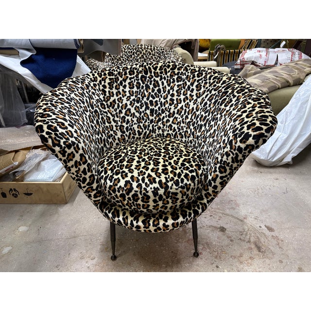 1950s Pair of Italian Modern Lounge Chairs For Sale - Image 13 of 14