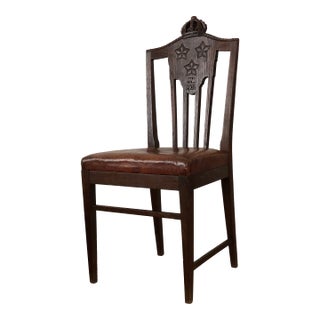 Antique Marked Dining Chair Copenhagen Denmark 1902 For Sale