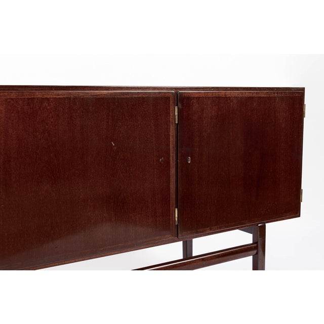 Mid Century Danish Wood Sideboard Cabinet or Credenza by Ole Wanscher For Sale - Image 9 of 17