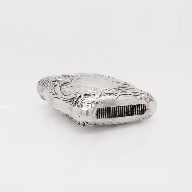 Antique Blackinton & Co. Palm Leaf Tropical Sterling Silver Matchsafe or Vesta For Sale - Image 12 of 15