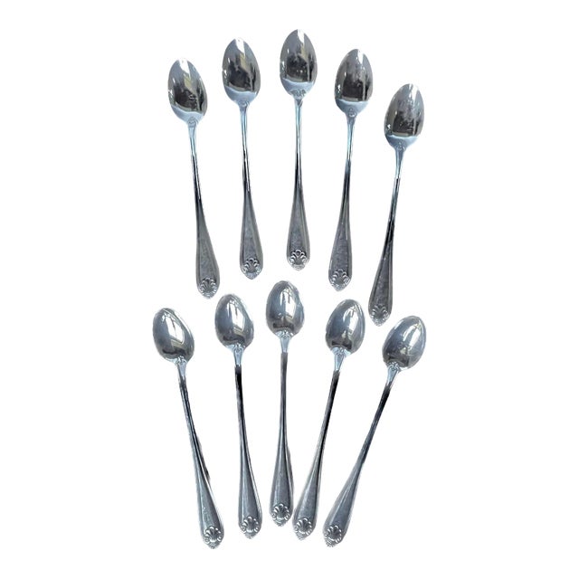 Vintage Silverplate Stirring Spoons, S/10 For Sale