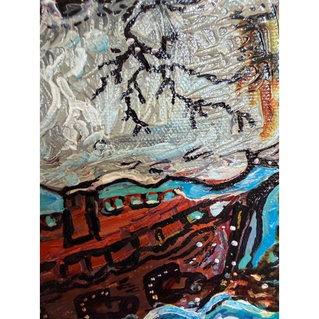 Paint Pirate Ship of Destiny by Serg Graff Acrylic Painting Framed Nautical Art, Coa For Sale - Image 7 of 10