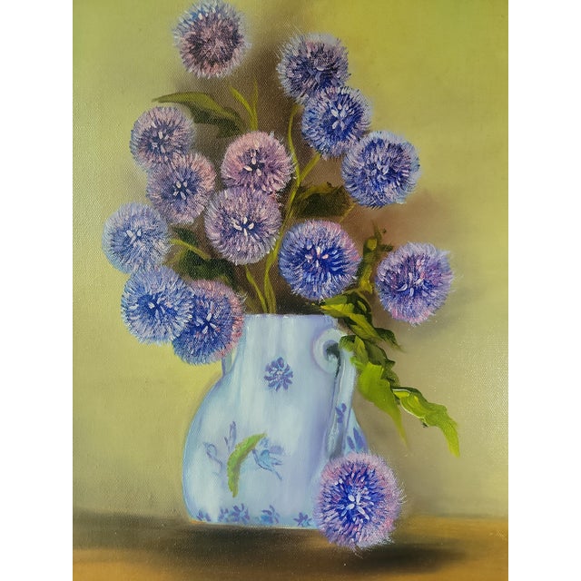 VTG Floral Still Life Canvas Painting Ornate Gilt Frame 16x12 Bouquet Signed For Sale - Image 11 of 15