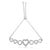 Contemporary .925 Sterling Silver Diamond Accent Interlinking Triple Heart 4”-10” Adjustable Bolo Tennis Bracelet (H-I Color, I2-I3 Clarity) For Sale - Image 3 of 5