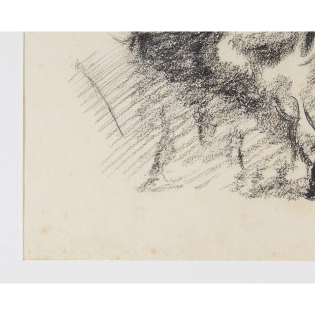 Signed “Michelangelo” Charcoal Portrait Drawing by James L. Bruch For Sale In Indianapolis - Image 6 of 10