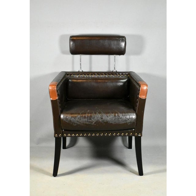 Mid-Century French Lounge Chair in Leatherette, 1960s For Sale - Image 4 of 15