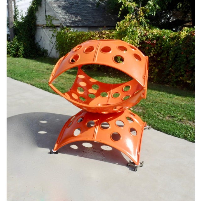 Large Modular Cast Aluminum Orange Yard Art Indoor Outdoor Playground Sculpture For Sale - Image 10 of 13
