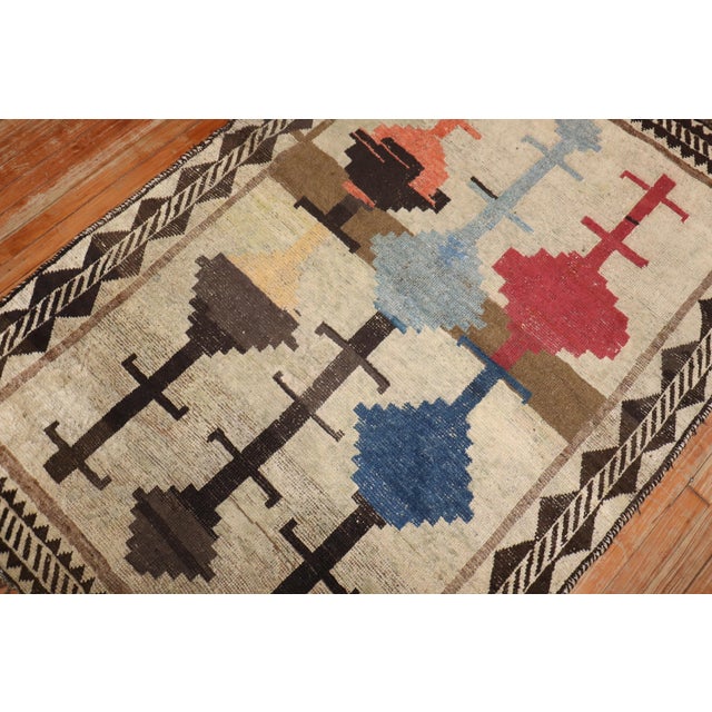 Textile Antique Zabihi Collection Persian Gabbeh Rug - 4'2" x 6' For Sale - Image 7 of 7
