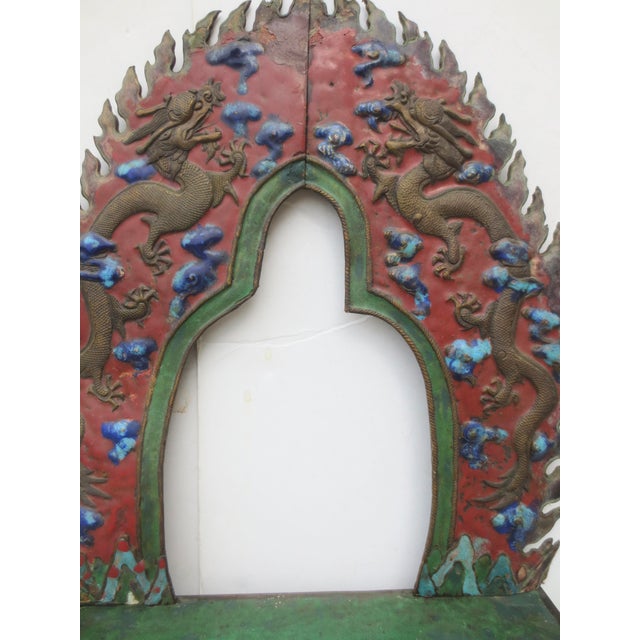 Buddhist Enamel Image Stand Circa 19/20th For Sale - Image 12 of 14