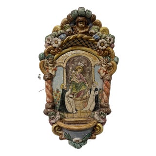 Holy Water Stoup of Our Lady of Pompeii, 1950 For Sale
