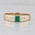Metal 0.29ctw Emerald Diamond Ring 14k Yellow Gold Size 8.5 Engagement Stackable For Sale - Image 7 of 8