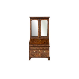 Antique English George I Walnut Bookcase, 1700s For Sale