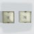 Italian mid-century modern wall lamps by Stilnovo, 1950s Pair of square wall lamps with metal and brass frames and...