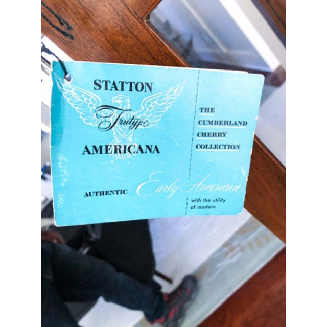 Late 20th Century Late 20th Century Vintage Antique Style Early American Corner Cabinet by Statton For Sale - Image 5 of 6