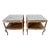 Vintage French Provincial Style Two Tier Marble Top End Tables – A Pair For Sale