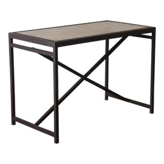 1970s Contemporary Neoclassical Side Table With Stone Top For Sale
