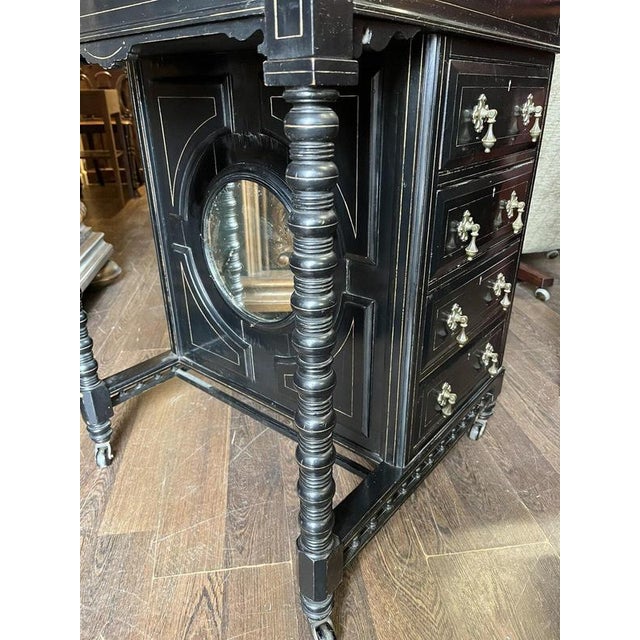 Victorian Aesthetic Movement Davenport Desk For Sale - Image 10 of 18