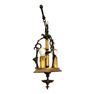 19th Century Arts & Crafts Copper Chandelier For Sale