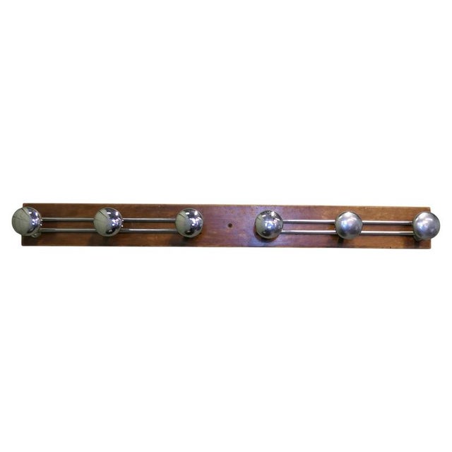 Metal French Style 6-Hook Coat Rack in Chrome, 1960 For Sale - Image 7 of 7