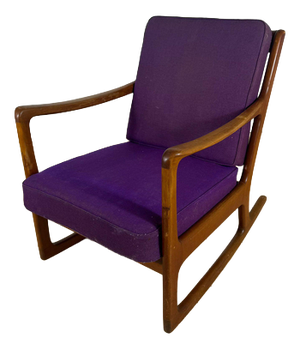 Danish Teak Rocking Chair by Ole Wanscher, 1960s
