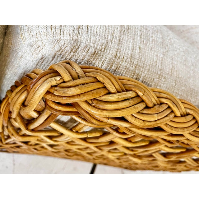 Vintage Woven Rattan Sectional Sofa For Sale - Image 10 of 12