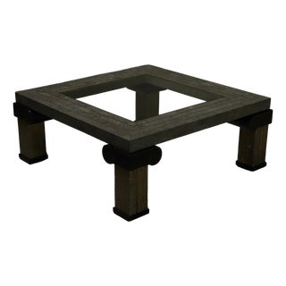 Tessellated Stone and Brass Coffee Table from Maitland Smith, 1980s For Sale