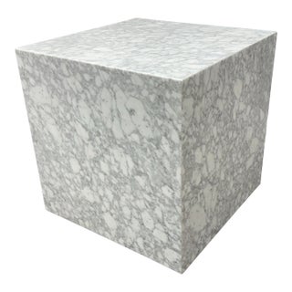Timothy Oulton for Restoration Hardware Marble Plinth Cube Side Table For Sale