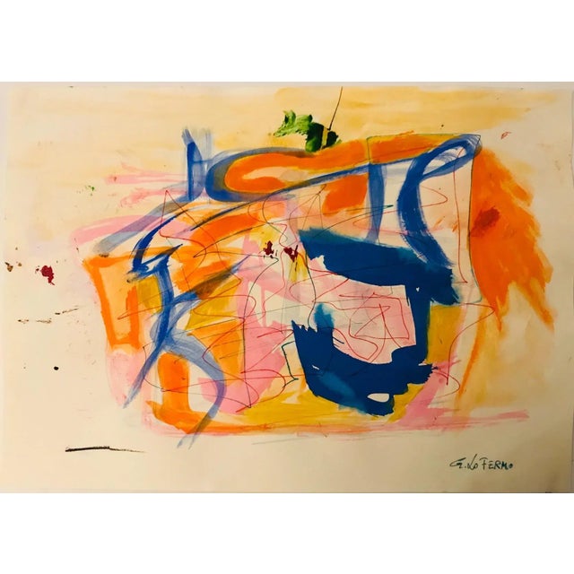 Mixed Colored Composition is an original artwork realized by Giorgio Lo Fermo (b. 1947) in 2020. Mixed media in tempera...