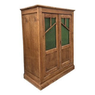 Art Deco Oak and Glass Display Buffet, 1930s For Sale