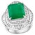Natural 8 Carat Emerald Cut Zambian Emerald & Diamond Ring in Platinum, Estate For Sale - Image 15 of 18