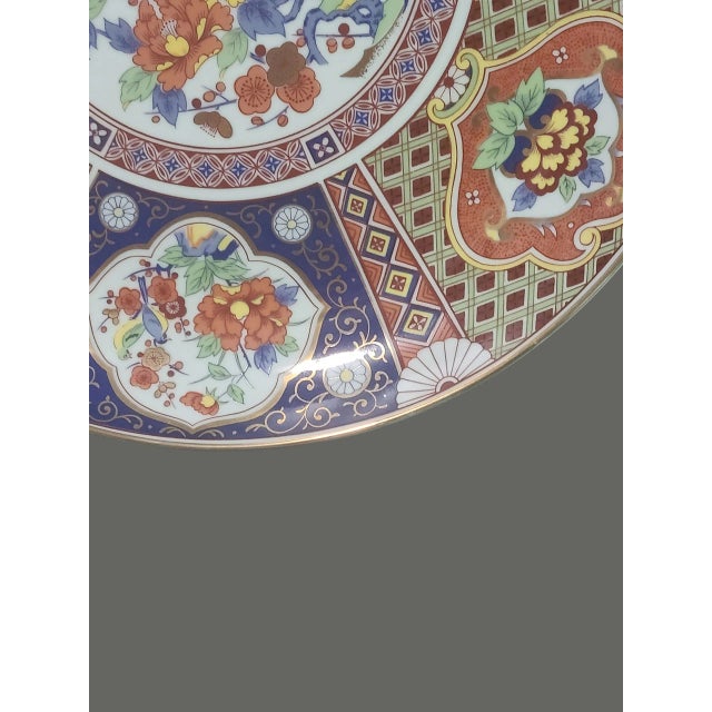 Blue Vintage Large Asian Japanese Imari Platter Marked For Sale - Image 8 of 11