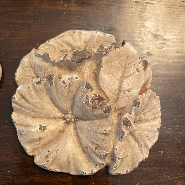 Victorian 1920s Waverly Studios Cast Iron Hand Painted Curtain Tie Backs - Set of 2 For Sale - Image 3 of 6