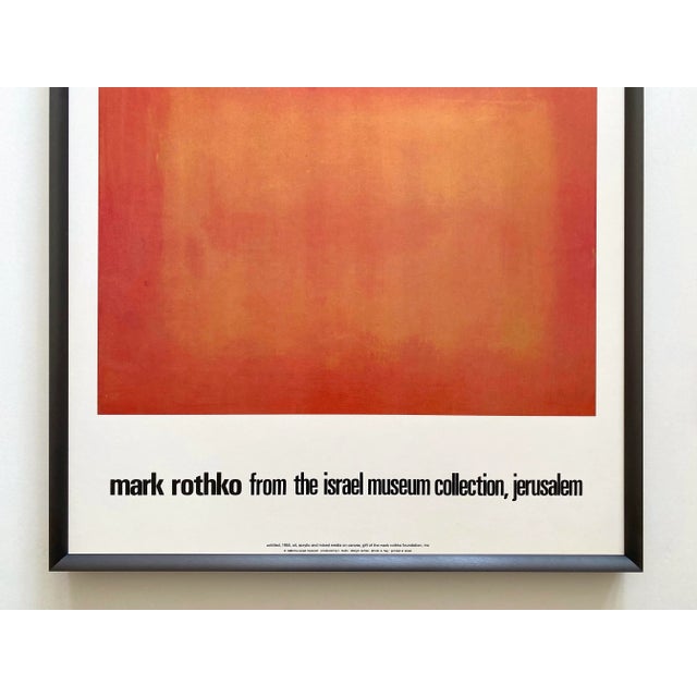Mark Rothko Mark Rothko Vintage 1986 Abstract Expressionist Lithograph Print Framed Extra Large Museum Poster " Untitled " 1955 For Sale - Image 4 of 13