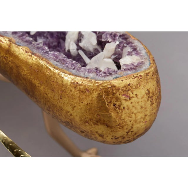Amethyst and Bronze Butterfly Coffee Table For Sale - Image 10 of 12