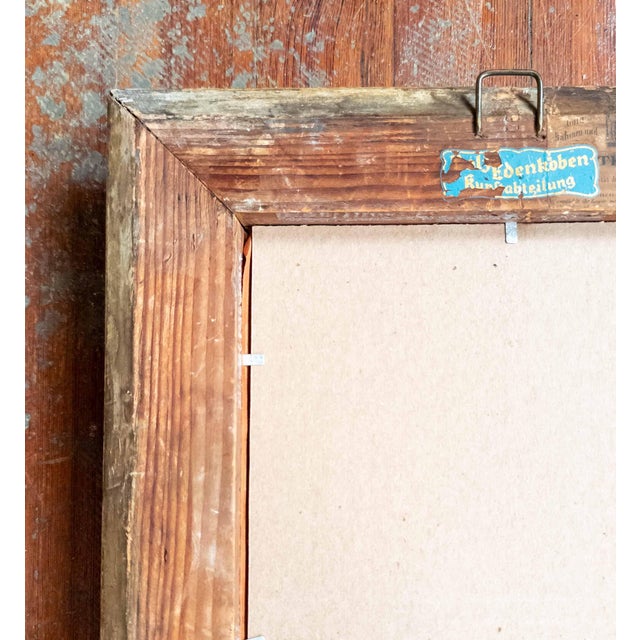 19th Century German Gilt Cove Picture Painting Frame by Theodor Metz For Sale - Image 10 of 11