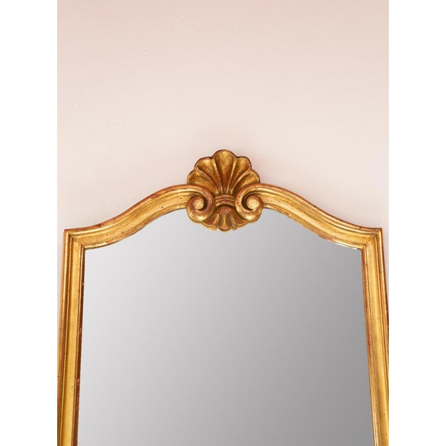 French Mirror in Gilded Wood, 1950s For Sale - Image 4 of 11