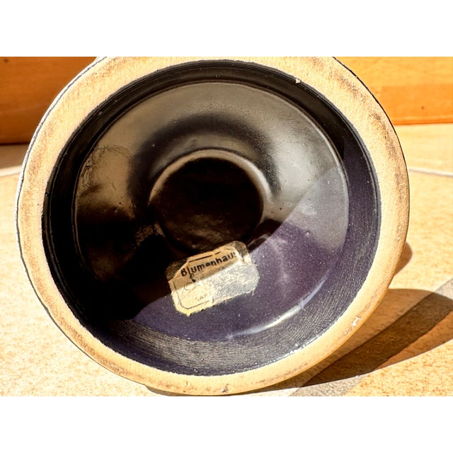 Ceramic Jug Vase with Crater-Like Structure and Graphic Decor, Germany / GDR, 1970s For Sale - Image 6 of 12