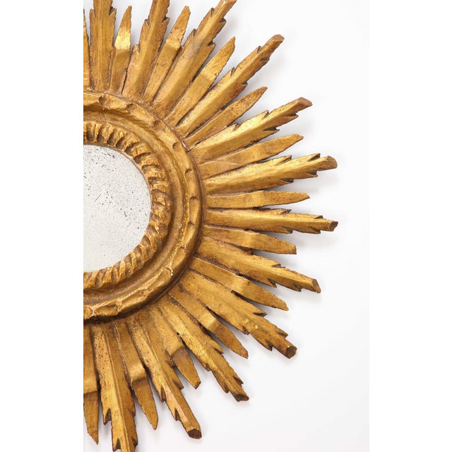 1940s Early 20th Century French Sunburst MIrror For Sale - Image 5 of 10