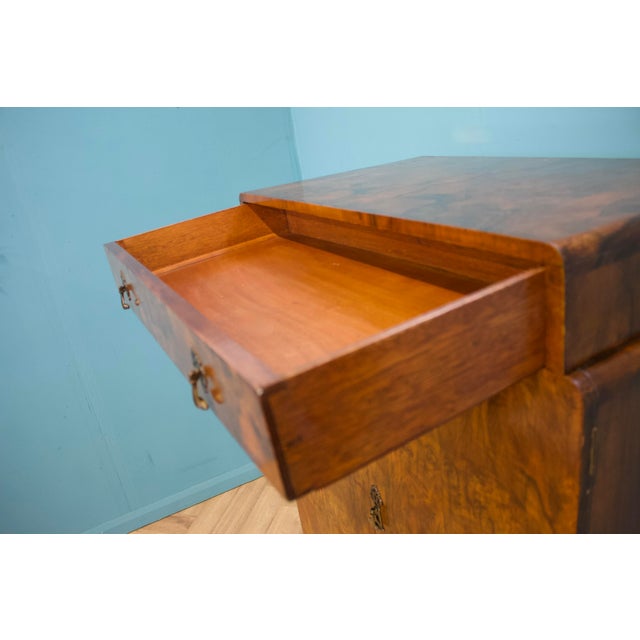 Wood Art Deco Walnut Compact Wardrobe, 1930s For Sale - Image 7 of 11