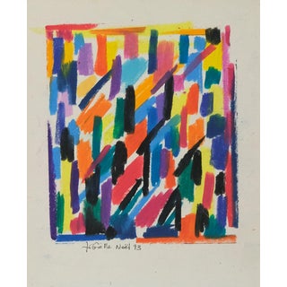 Françoise Galle, Colorful Abstraction, Pastel For Sale
